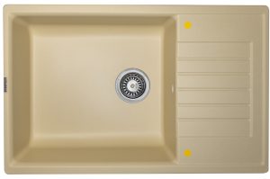 Кухонная мойка Ecoshtein RECHTECK 780.500 Шампань