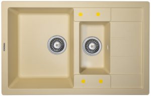 Кухонная мойка Ecoshtein RECHTECK 781.5 Шампань