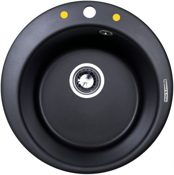 Кухонная мойка Zigmund & Shtain KREIS 480 ЧЕРН.БАЗАЛЬТ