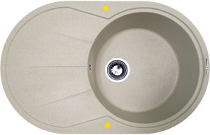 Кухонная мойка Zigmund & Shtain KREIS OV 770 B РЕЧН.ПЕСОК