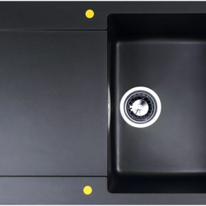 Кухонная мойка Zigmund & Shtain RECHTECK 775 ЧЕРН.БАЗАЛЬТ
