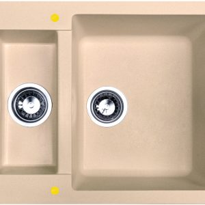 Кухонная мойка (уценка) Zigmund & Shtain RECHTECK 600.2 ТОПЛ.МОЛОКО уценка