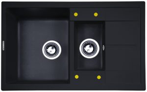 Кухонная мойка Zigmund & Shtain RECHTECK 780.2 ТЕМН.СКАЛА