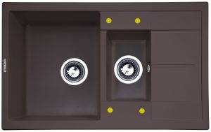 Кухонная мойка Zigmund & Shtain RECHTECK 780.2 ШВЕЙЦ.ШОКОЛАД