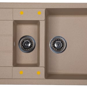 Кухонная мойка Ecoshtein RECHTECK 781.5 Бежевый