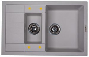 Кухонная мойка Ecoshtein RECHTECK 781.5 Серый шелк