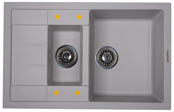 Кухонная мойка Ecoshtein RECHTECK 781.5 Серый шелк