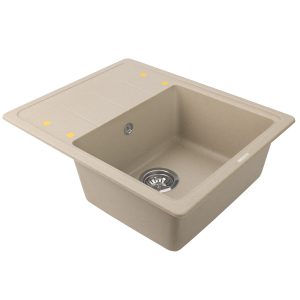 Кухонная мойка Ecoshtein RECHTECK 620 Бежевый