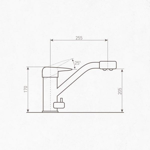 Смеситель Zigmund & Shtain 1100  смеситель ZS ЧЕРН.БАЗАЛЬТ