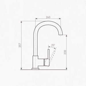 Смеситель Zigmund & Shtain 1600  смеситель ZS МЛЕЧН.ПУТЬ