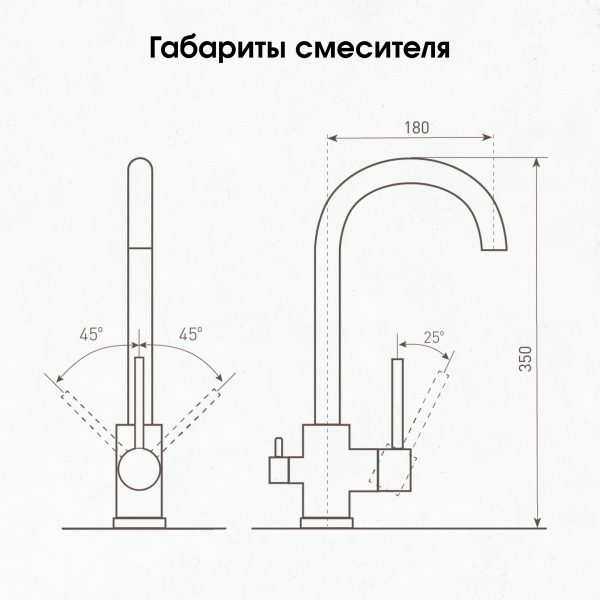 Смеситель Zigmund & Shtain 1800  смеситель ZS РЕЧН.ПЕСОК