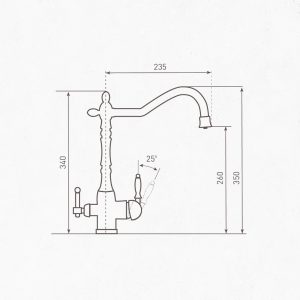 Смеситель Zigmund & Shtain 1900B  смеситель ZS МЛЕЧН.ПУТЬ