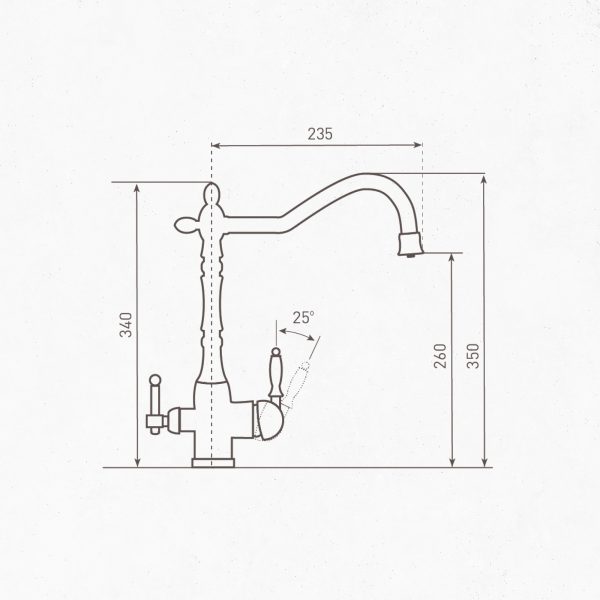Смеситель Zigmund & Shtain 1900B  смеситель ZS МЛЕЧН.ПУТЬ