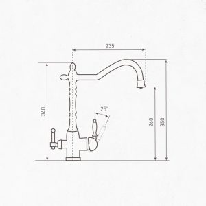 Смеситель Zigmund & Shtain 1900B  смеситель ZS РЕЧН.ПЕСОК
