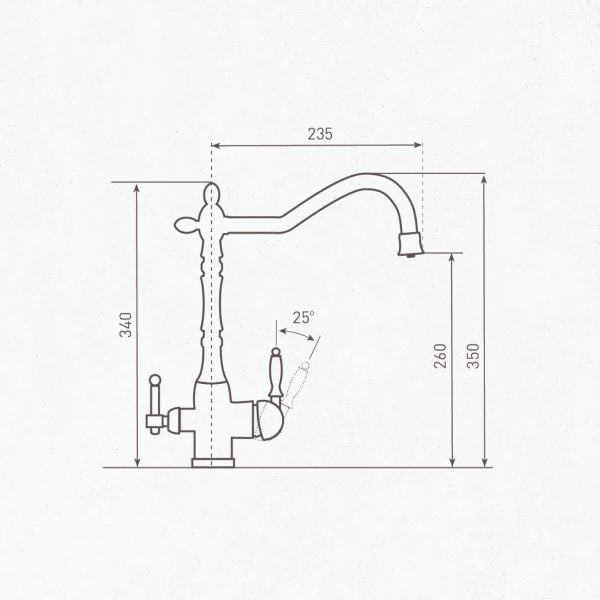 Смеситель Zigmund & Shtain 1900B  смеситель ZS РЕЧН.ПЕСОК