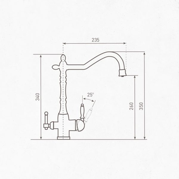 Смеситель Zigmund & Shtain 1900B  смеситель ZS ТЕМН.СКАЛА