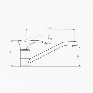 Смеситель Zigmund & Shtain 0200  смеситель ZS ТОПЛ.МОЛОКО