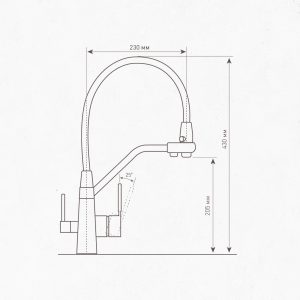 Смеситель Zigmund & Shtain 2200  смеситель ZS МЛЕЧН.ПУТЬ