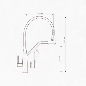Смеситель Zigmund & Shtain 2200  смеситель ZS НЕРЖ.ПОЛИР