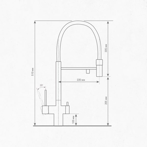 Смеситель Zigmund & Shtain 2300  смеситель ZS НЕРЖ.ПОЛИР