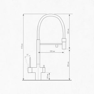 Смеситель Zigmund & Shtain 2300  смеситель ZS РЕЧН.ПЕСОК