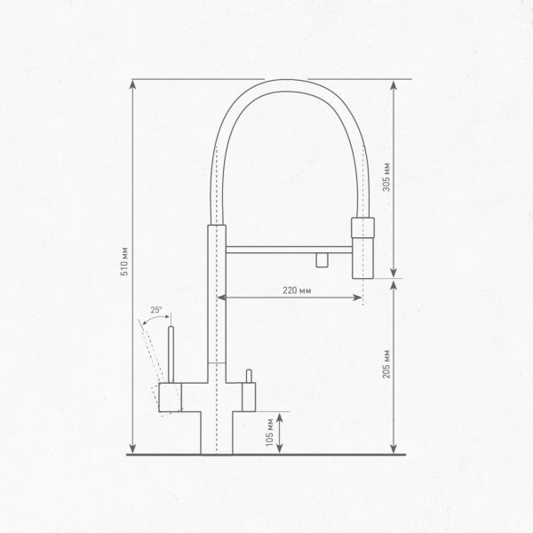 Смеситель Zigmund & Shtain 2300  смеситель ZS РЕЧН.ПЕСОК