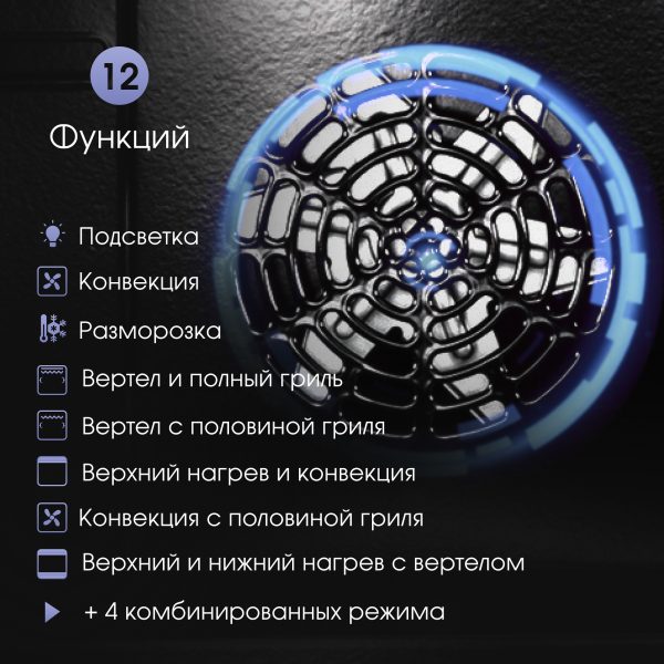 Духовой электрический шкаф Zigmund & Shtain EN 117.921 B