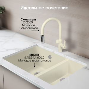 Кухонная мойка Zigmund & Shtain INTEGRA 500.2 МОЛОД.ШАМП