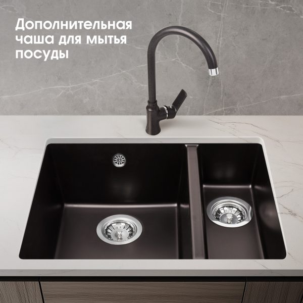 Кухонная мойка Zigmund & Shtain INTEGRA 500.2 ШВЕЙЦ.ШОКОЛАД