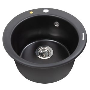 Кухонная мойка Zigmund & Shtain KREIS 480 ЧЕРН.БАЗАЛЬТ