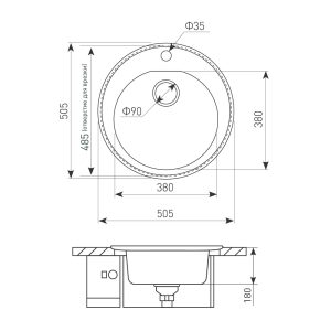 Кухонная мойка Zigmund & Shtain KREIS 505 КАМЕН.СОЛЬ