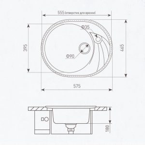Кухонная мойка Zigmund & Shtain KREIS OV 575 ОСЕН.ТРАВА
