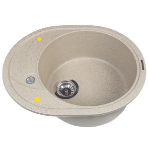 Кухонная мойка Zigmund & Shtain KREIS OV 575 РЕЧН.ПЕСОК