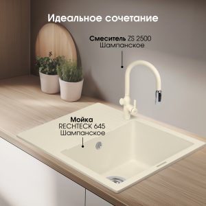 Кухонная мойка Zigmund & Shtain RECHTECK 645 МОЛОД.ШАМП