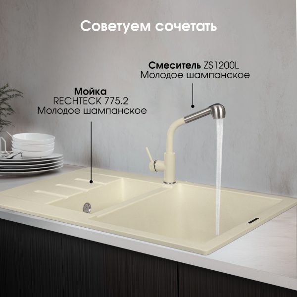 Кухонная мойка Zigmund & Shtain RECHTECK 775.2 МОЛОД.ШАМП