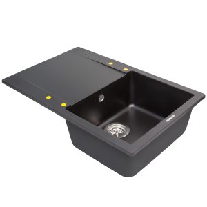 Кухонная мойка Zigmund & Shtain RECHTECK 775 ЧЕРН.БАЗАЛЬТ