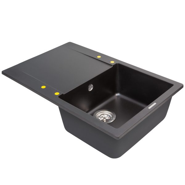 Кухонная мойка Zigmund & Shtain RECHTECK 775 ЧЕРН.БАЗАЛЬТ
