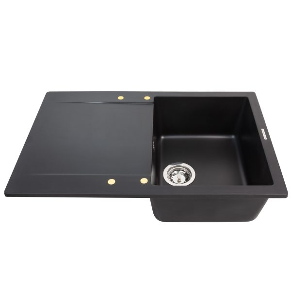 Кухонная мойка Zigmund & Shtain RECHTECK 775 ЧЕРН.БАЗАЛЬТ