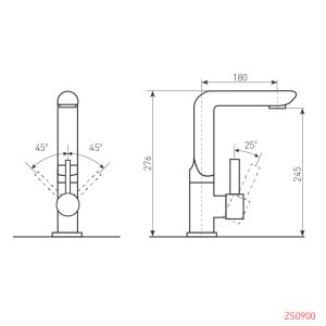 Смеситель Zigmund & Shtain 0900  смеситель ZS ОСЕН.ТРАВА