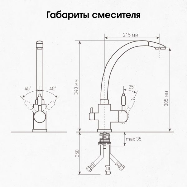 Смеситель Zigmund & Shtain 1500  смеситель ZS ОСЕН.ТРАВА